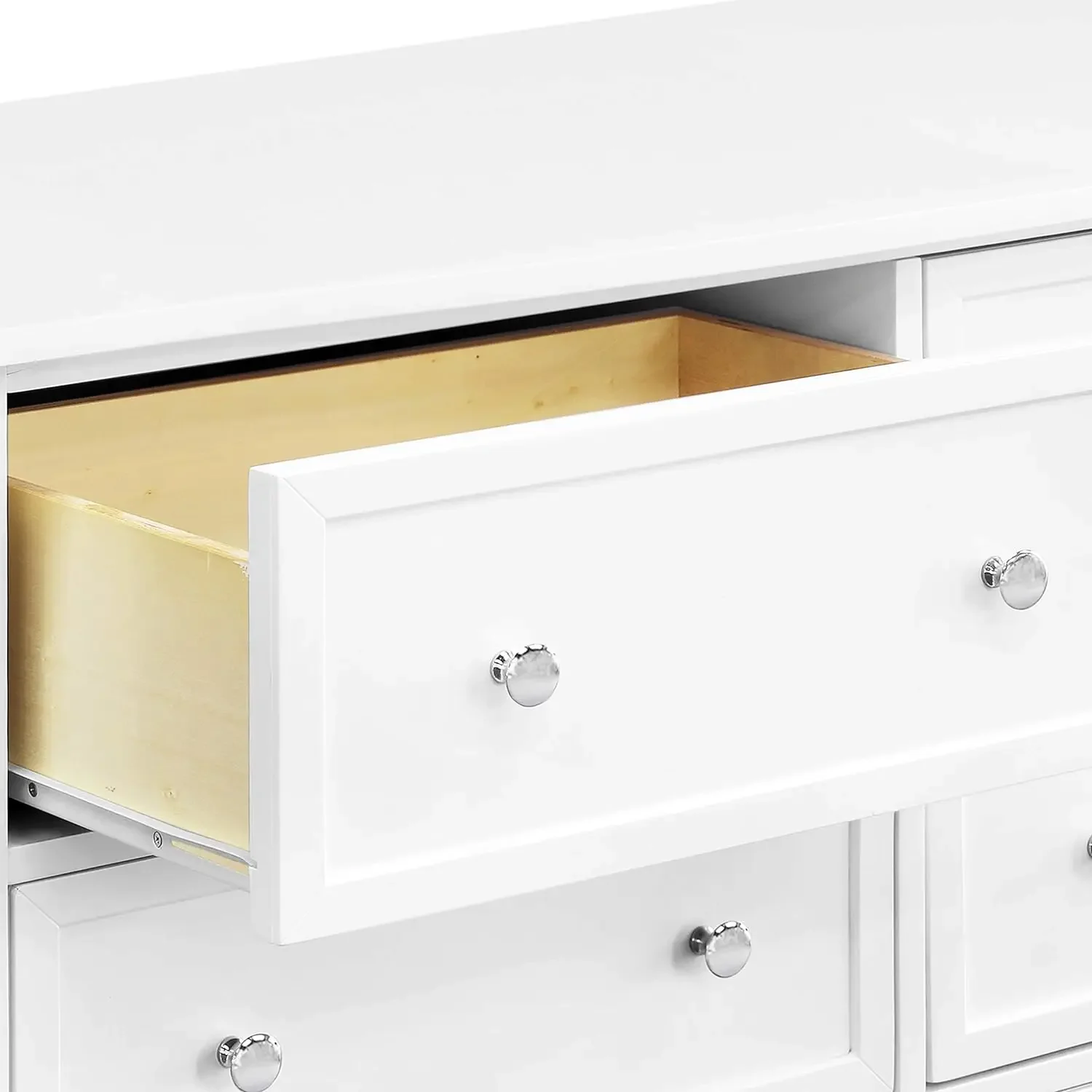 Kalani Double Wide Dresser em Branco, 6 Gavetas