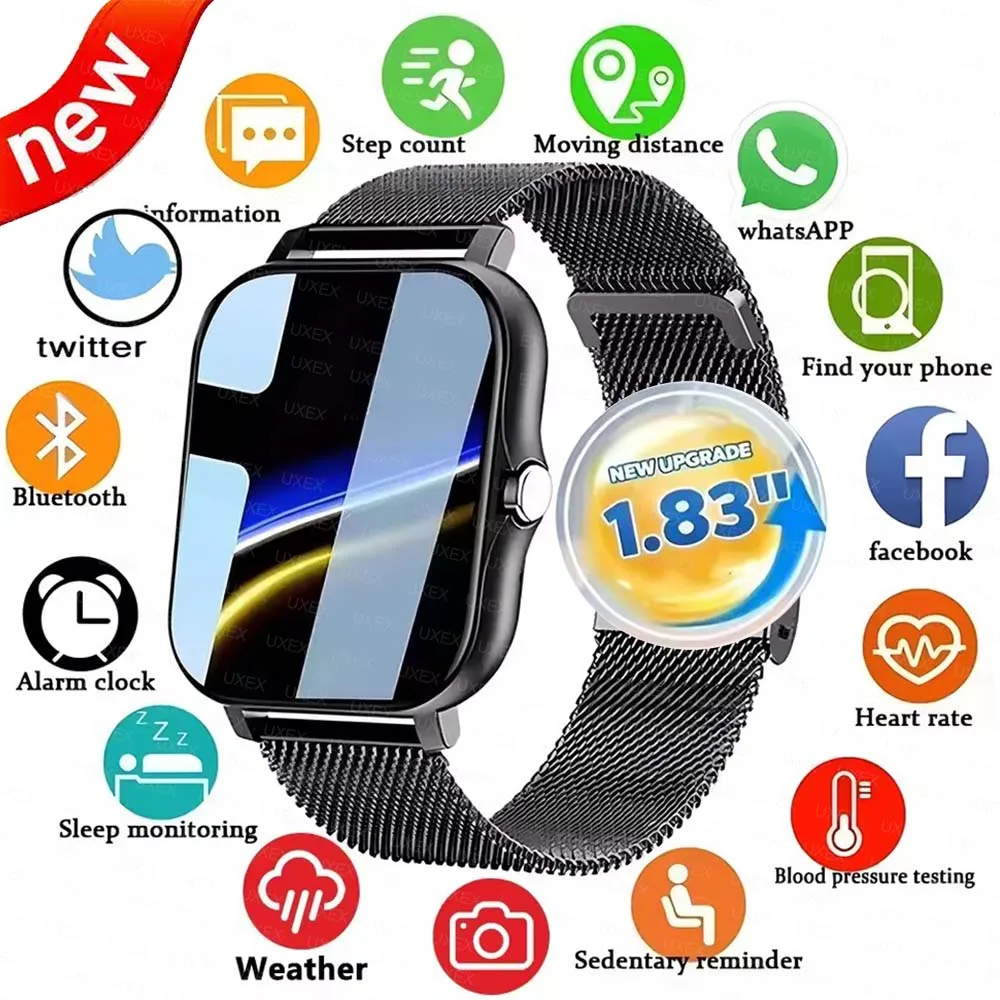 

Sports Men Smartwatches Bluetooth Call Fitness Clock Heart Monitor Smartwatch Music Playback 1.83'' Surprise Gift Watches 2026