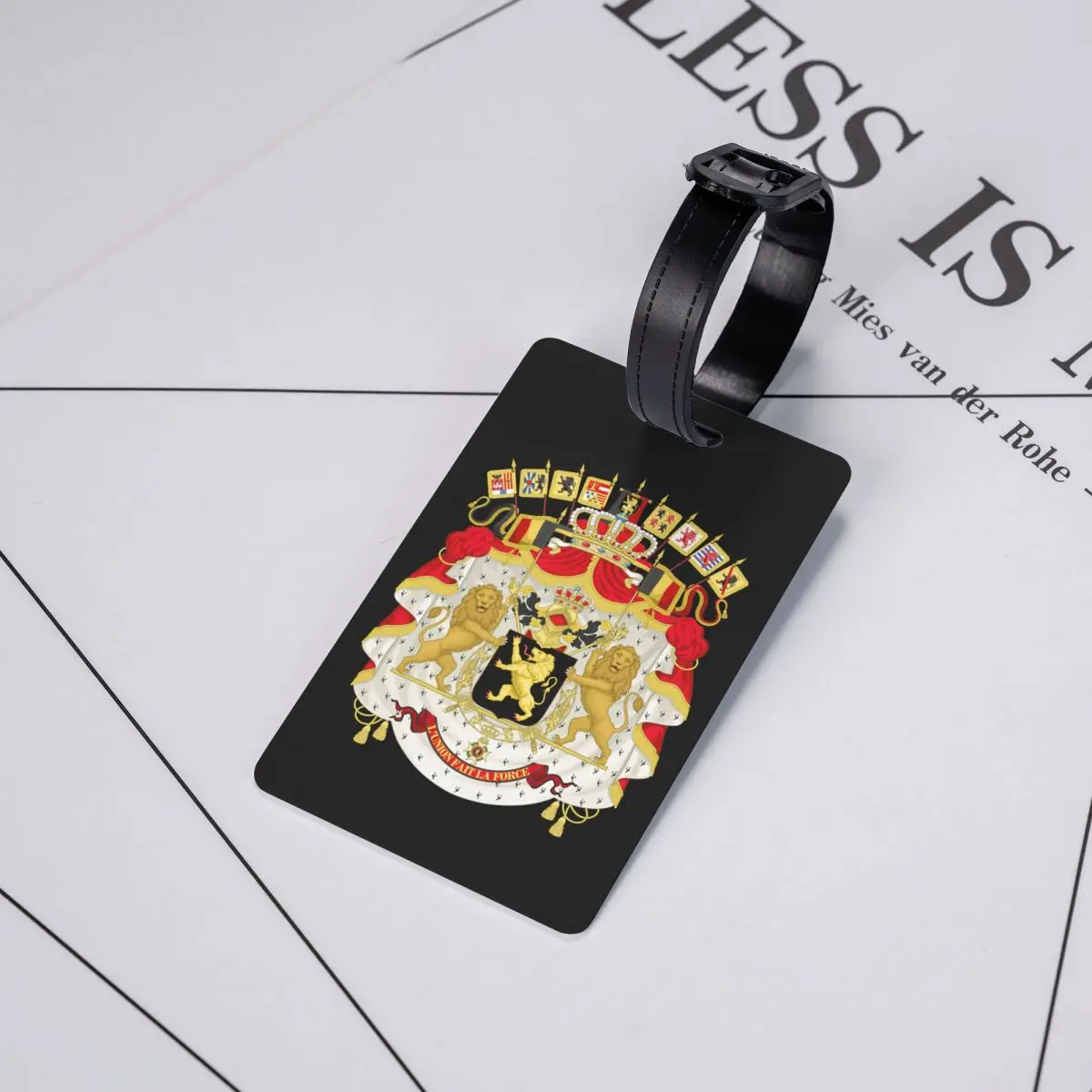 Coat Of Arms Of Belgium Luggage Tag for Suitcases Fashion Belgian Flag Patriotic Baggage Tags Privacy Cover ID Label