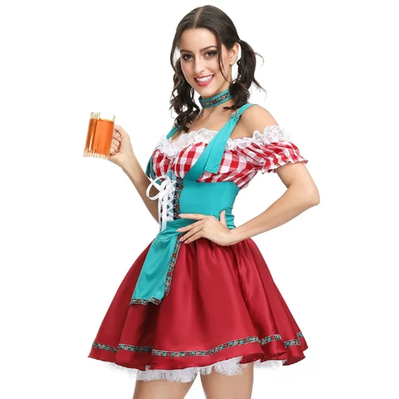 

Women's Traditional German Oktoberfest Bavarian Beer Girl Dress Maid Cosplay Masquerade Party Bar Stage Performance Costume 2025