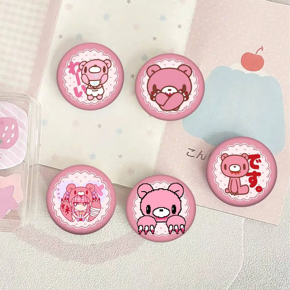 Kawaii Pink Cartoon Gloomy Bear Round Badges Can Be Used To Decorate Clothes And Backpack Pins