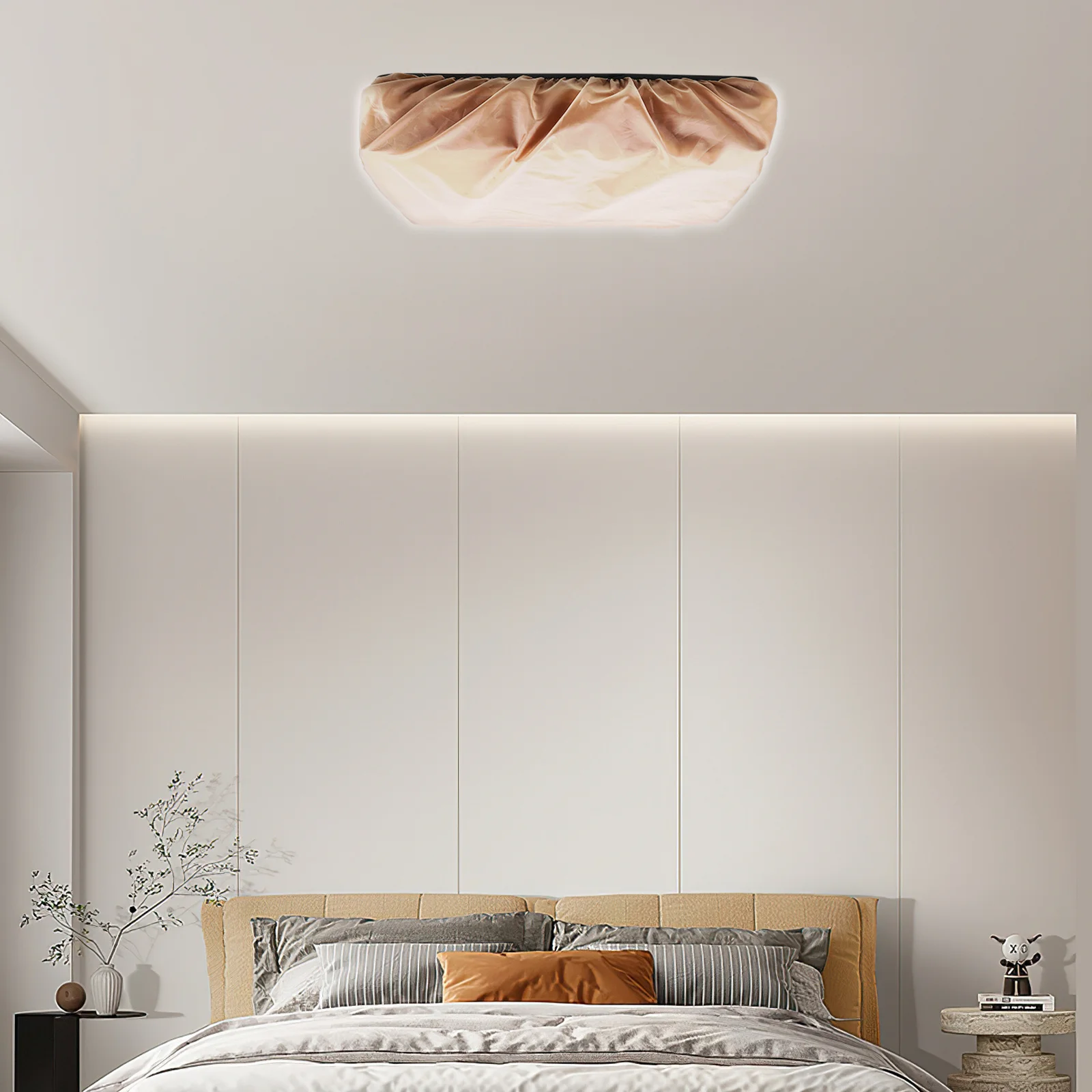 

Square Anti-Glare Baby Lampshade Soft Light Shade Nursery Bedroom Fabric Ceiling Light Diffuser White Lamp Shade