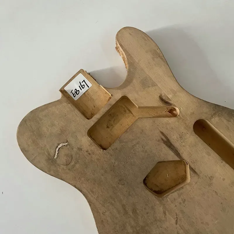 EB167 TL Guitar Unfinished Tele Electric Guitar Body in Solid Wood with Surface Dirty Damages for DIY&Decoration