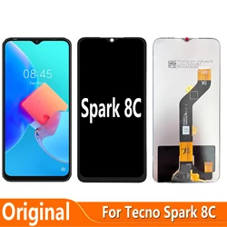 For Tecno Spark 8C KG5k KG5j LCD Display Touch Screen Digiziter Assembly For Spark 8C Display Repair parts