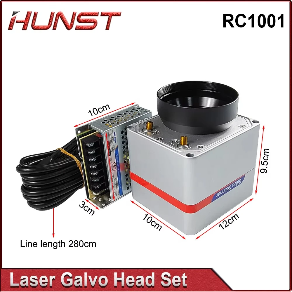 Hunst SINO-GALVO RC1001 CO2 & Fiber Laser Scan Galvo Head Set 10.6Um 1064nm Apeature 10mm Galvanometer Scanner with Power Supply