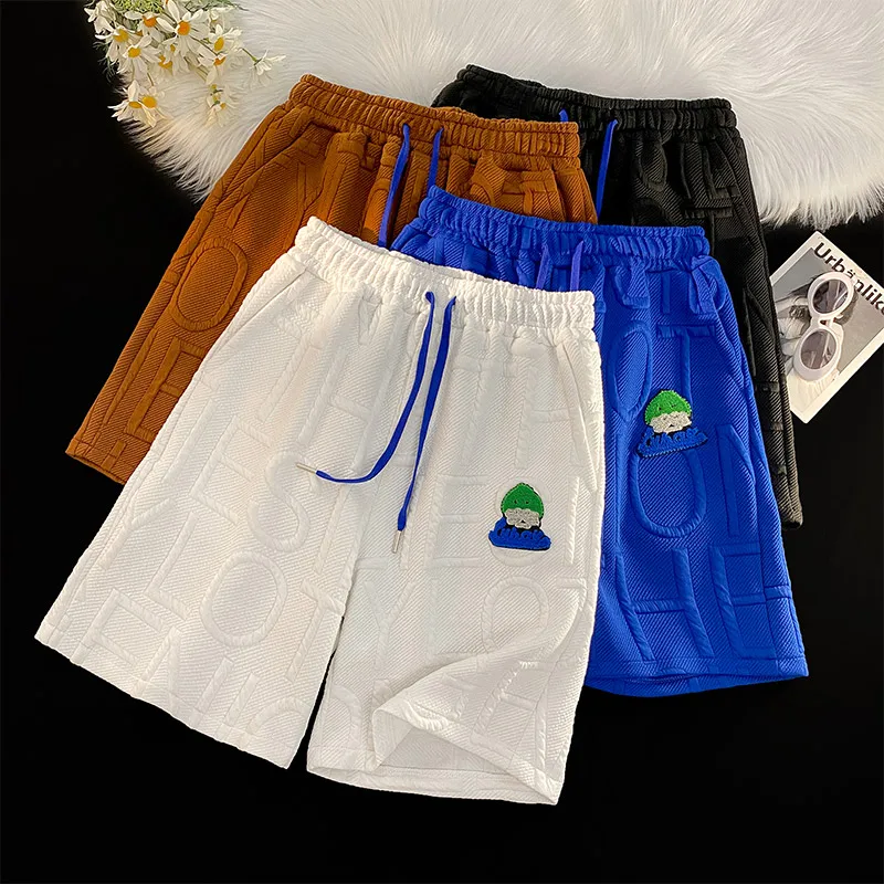 

Мужские летние тонкие быстросохнущие шорты-бриджи в американском уличном стиле для баскетбола и пляжа, повседневные, средней длины, для отдыха