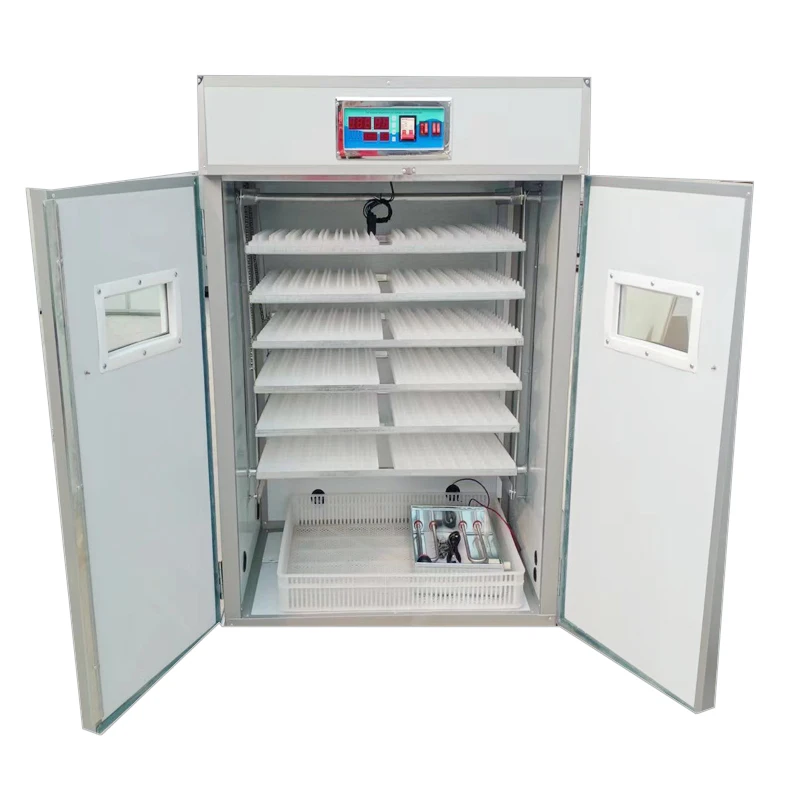 Fully Automatic 1056 Chicken Capacity Ostrich Egg Incubator Chicken Egg Incubator for Sale Multifunction White 1056 PCS