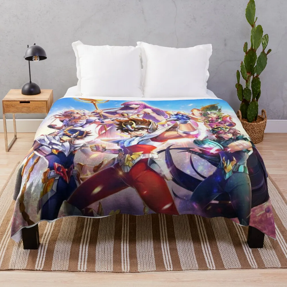 

Saint Seiya Knights of the Zodiac Throw Blanket Luxury Thicken Fleece Blanket