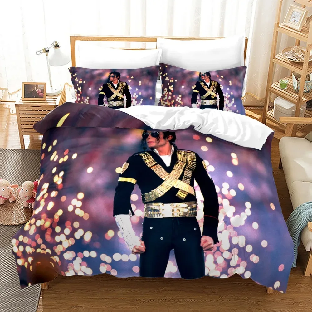 

3D Printed Michael Jackson Bedding Set Boys Girls Twin Queen Size Duvet Cover Pillowcase Bed Kids Adult Home Textileextile