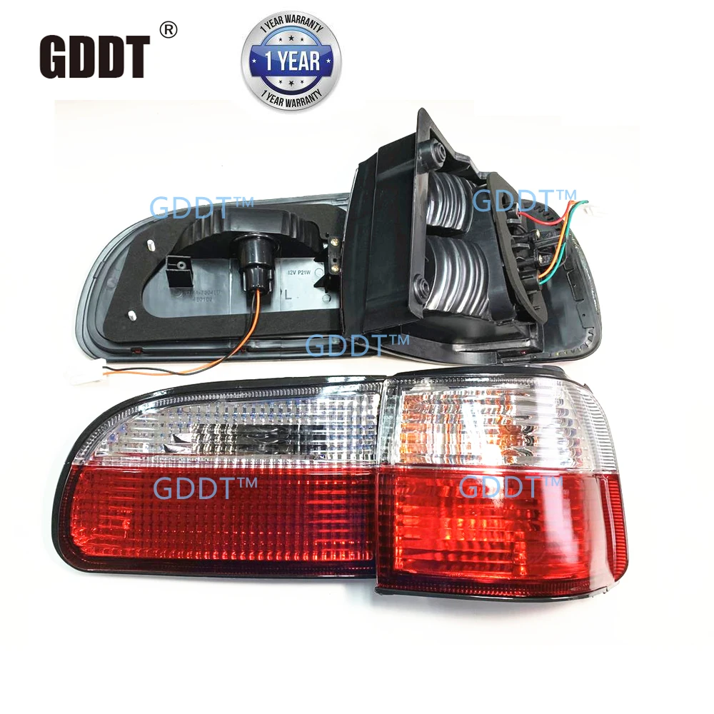 4 Pieces Kit Full Set Tail Light For L400 Warning Lamp For Delica Van Tail Lamps With Bulbs Rear PD8W Warning Lights PE8W