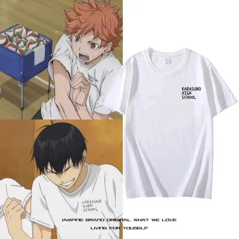 2024 Summer Haikyuu Short Sleeve Tops Men Shoyo Hinata T-shirt Volleyball Clothes Women Tshirt Casual Printing Anime Manga Tees