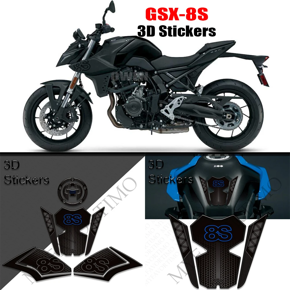 

For Suzuki GSX8S Motorcycle Tank Pad Protector Stickers Anti Scratch GSX 8S 3D Fuel Tank Sticker GSX-8S GSX8S GSX 8S 800