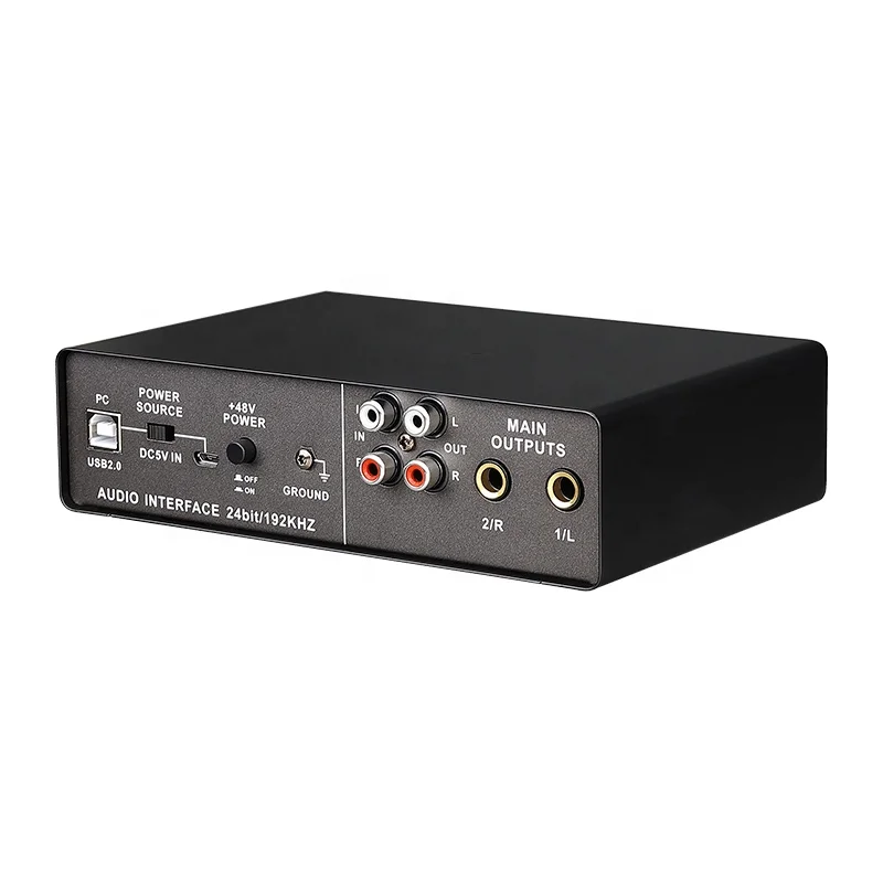 TLF Xtuga profesional USB 2,0 puerto guitarra Musical o interfaz estudio de grabación tarjetas de sonido externas para grabar vídeo Liv