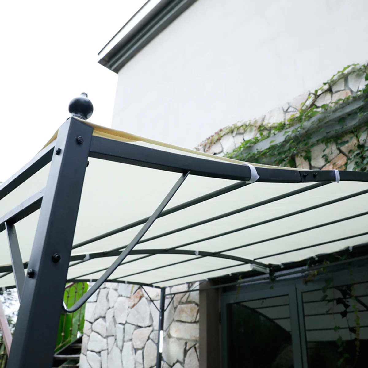 3X4.5m outdoor garden line antique metal awning gazebo