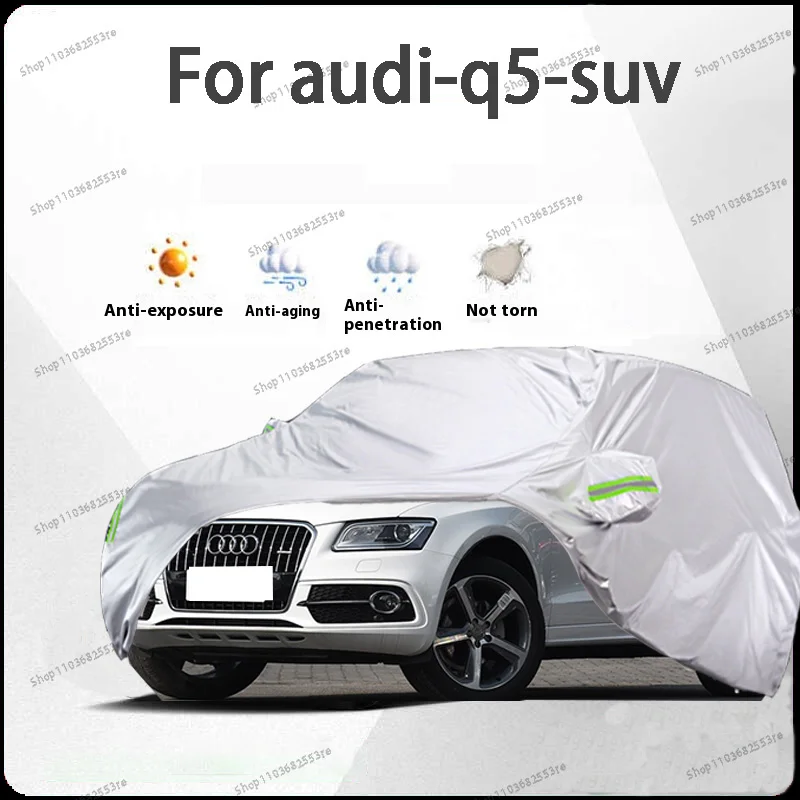 

For Audi Q5 Fit Car Cover - Waterproof, Dustproof, Sunshade (UV), Snowproof | Silve Full Cover with All-Day Protection