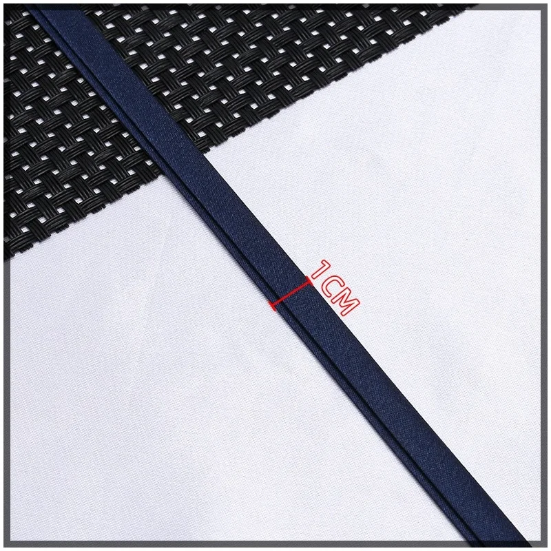 10 mm x 5 m Satin-Einfarbiger 4-fach gebügelfreier Schrägband - für Kragenbesatz, Cheongsam-Kantenverzierung & Heimtextilien – Detail 4