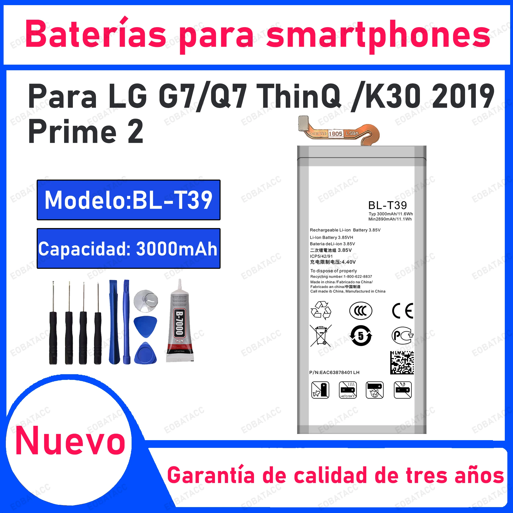 100% New 3000Mah BL…