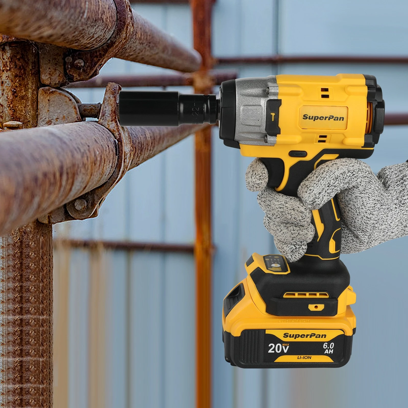 SuperPan DCF922 Versatile Wrench Home DIY Repair High Torque Cordless Fast Impact Professional Tool for DeWalt 20V battery pin