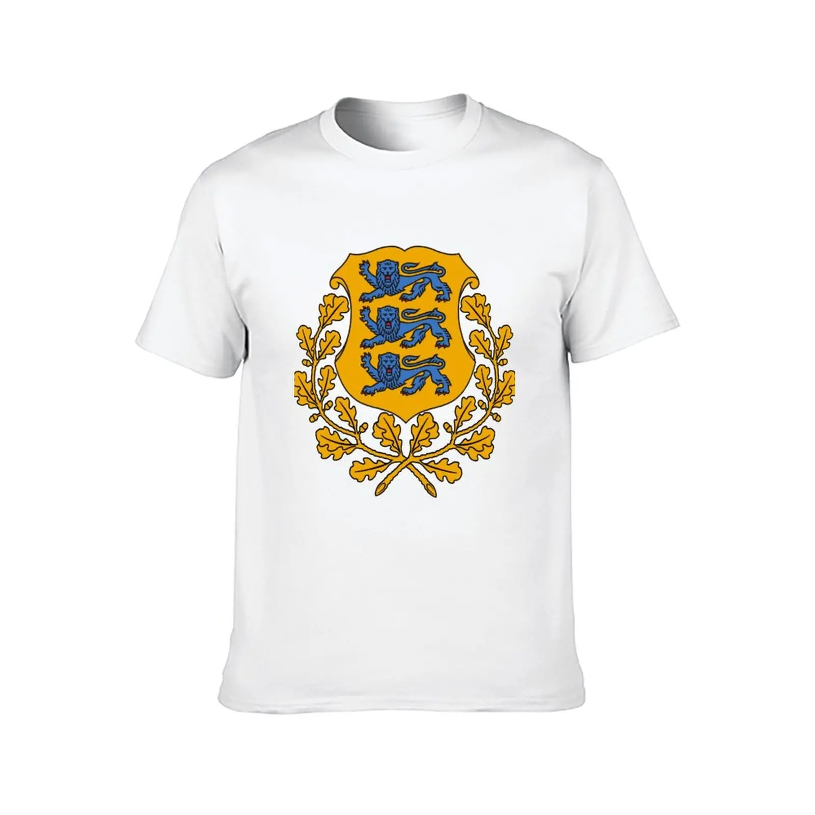 Wapenschild van Estland T-shirt t-shirts voor mannen grafische vintage katoenen t-shirt pack T-shirt