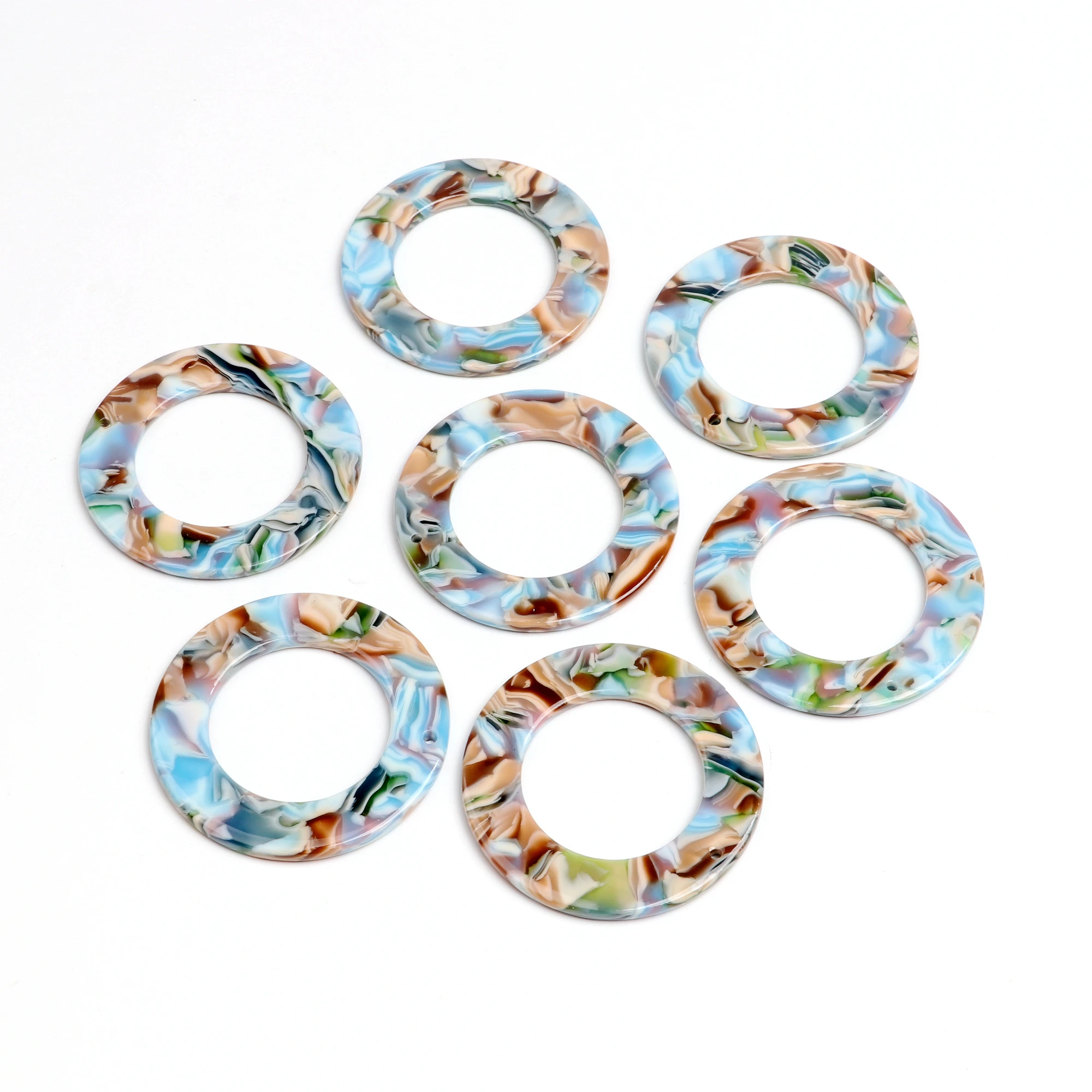 Leopard Print Circle Charm for DIY Jewellery Making
