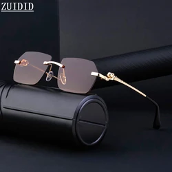 2023 Fashion Sunglasses Women Trendy Vintage Rimless Sunglasses For Men Luxe Sun Glasses Lentes De Sol Mujer Sonnenbrille Damen