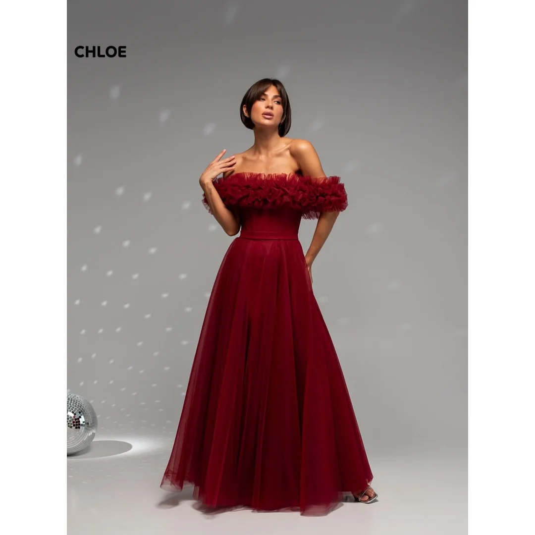 

Off the Shoulders Elegant Evening Dresses for Woman Party Short Sleeves Elegant and Formal Women's Dresses for Special Occasions