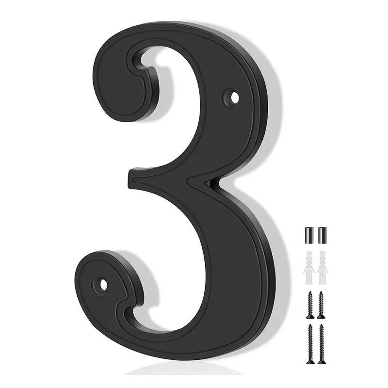 5 Inch Metal House Numbers for Outside, Modern Address Numbers for House, Anti-Rust Door Numbers for Front Door Garden Mailbox