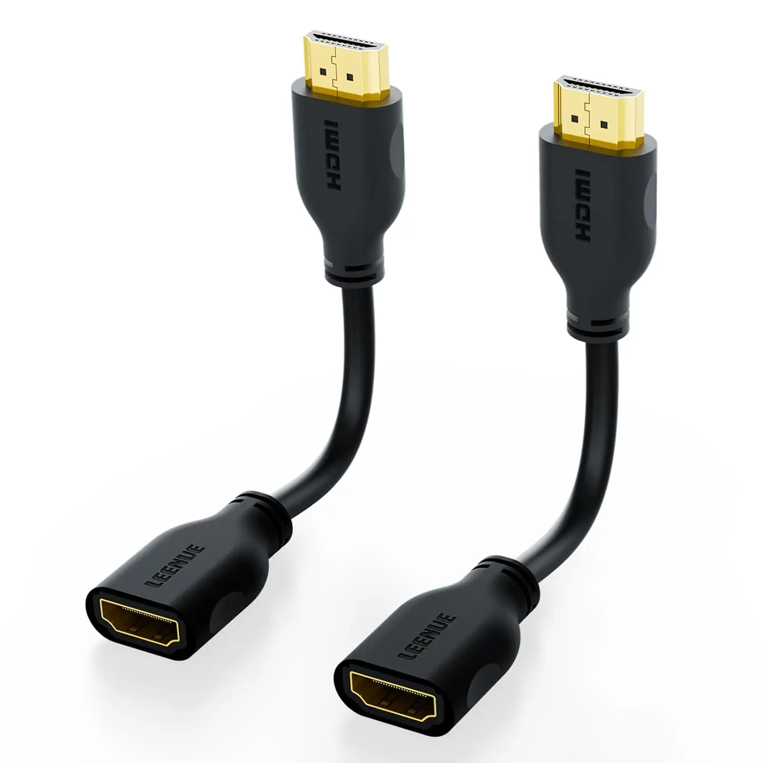 hdmi-エクステンダー-ケーブル、オス-メス、4k-3d-対応、tv-スティック、ラップトップ、pc、ブルーレイ-プレーヤー、chromecast、hdtv-用、2-パック