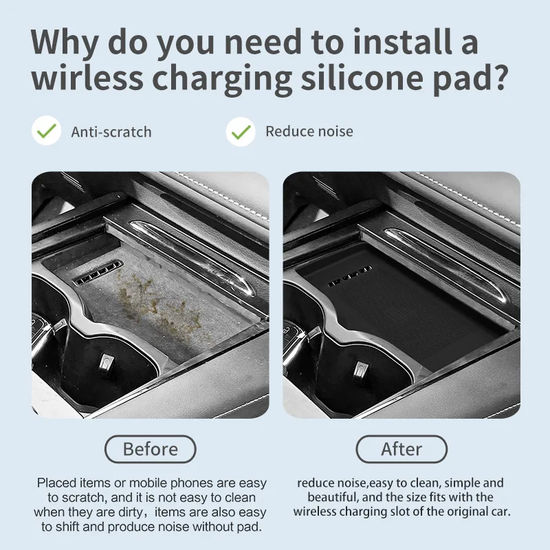 وسادة حماية غير قابلة للانزلاق لشيري اومودا C5 2022-2025 لوحة شحن لاسلكية ملحقات شاحن هاتف السيارة حصيرة #3