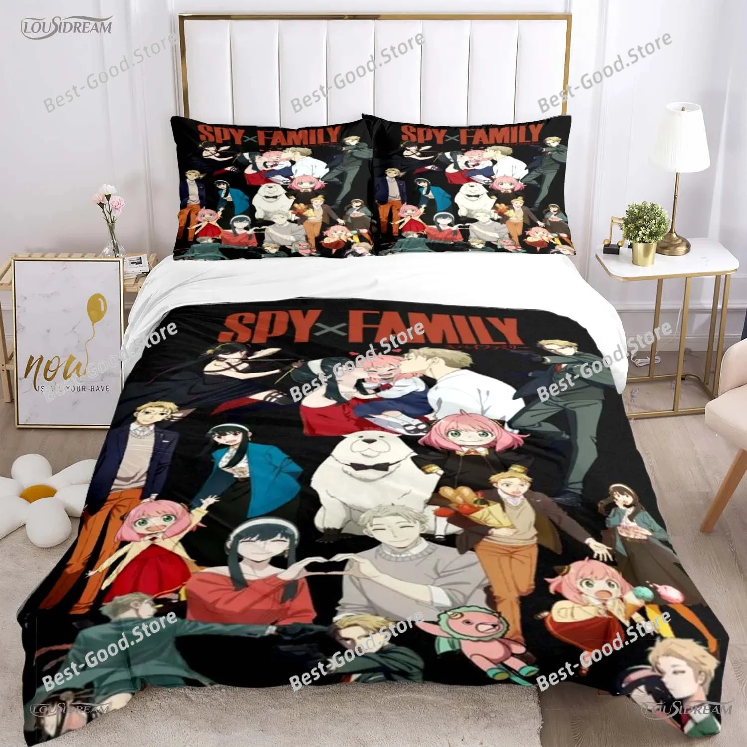 Cute spy x family Cartoon All Season Duvet Cover Comforter Bedding Set Soft Quilt Cover and Pillowcases SingleDoubleQueenKing