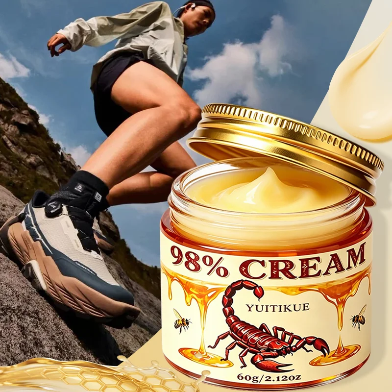 YUITIKUE 60g Scorpion Honey Massage Cream Soothe Muscle Discomfort Moisturizing Body Care Ointment For Body Joint Relaxing Use