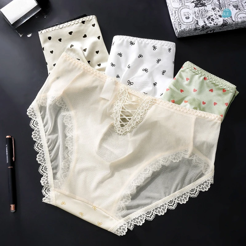 Men's Sexy Underwear Lace Mesh Panties U Convex Pouch Sissy Lingerie Underpants Sheer Ultra-Thin See Through Bikini Briefs