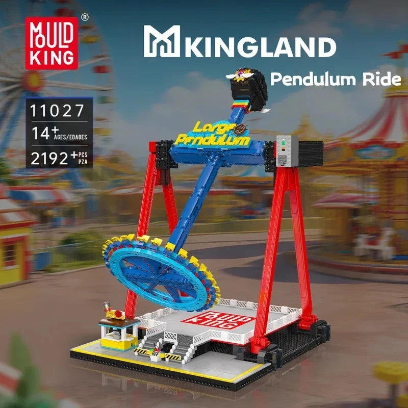 

Mould King 11027 Amusement Park Toys The Motorized Pendulum Ride Building Block Assembly Roller Coaster Block Christmas Gift