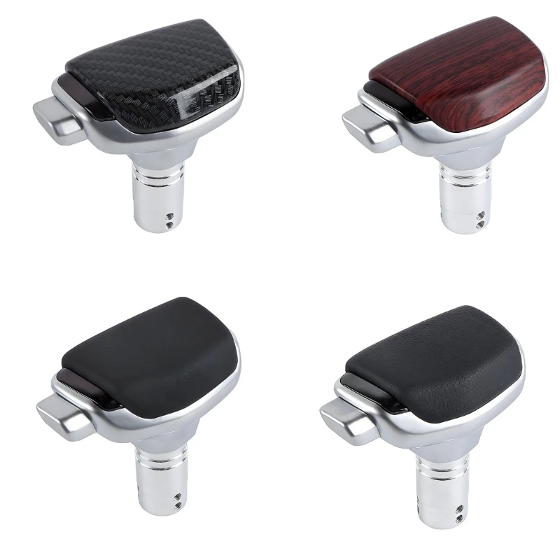 U13C Modern Leather Covered Gear Shifter Knob Lever With Antislip Texture For Improved Control And Easy Installation