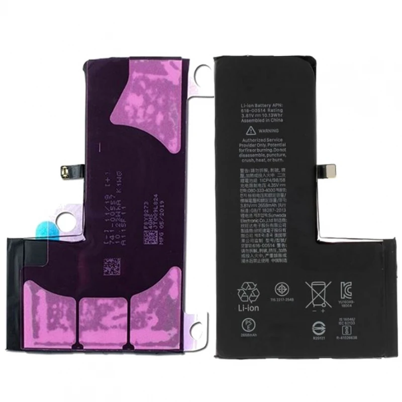 Battery 616-00514 for APPLE IPHONE XS 2658 mAh large capacity internal replacement # Apple iPhone XS (A1920, A2097, A2098, A2100)