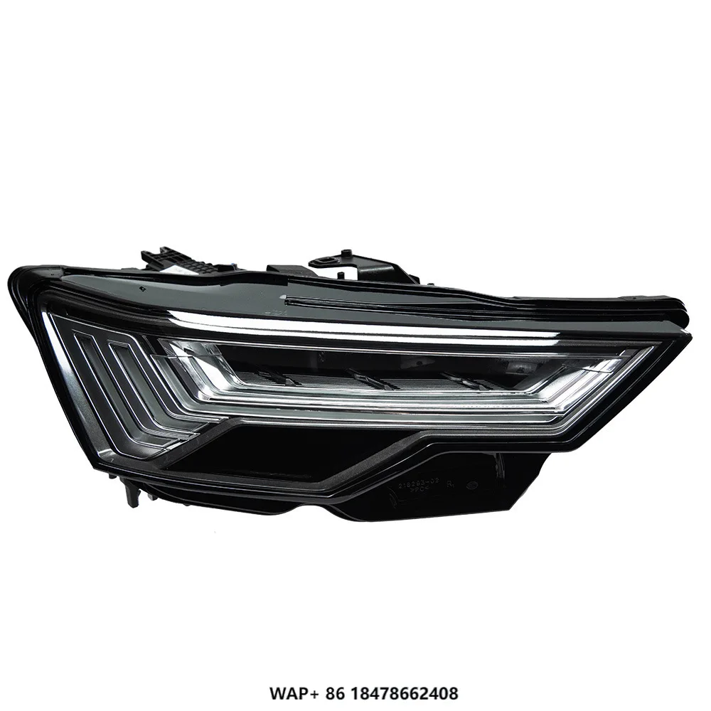 

19-24 A6 Headlight Assembly C8 Low-High Configuration 5-Bar LED Matrix Running Lights H4 Bulb 25W 12V 6000K New