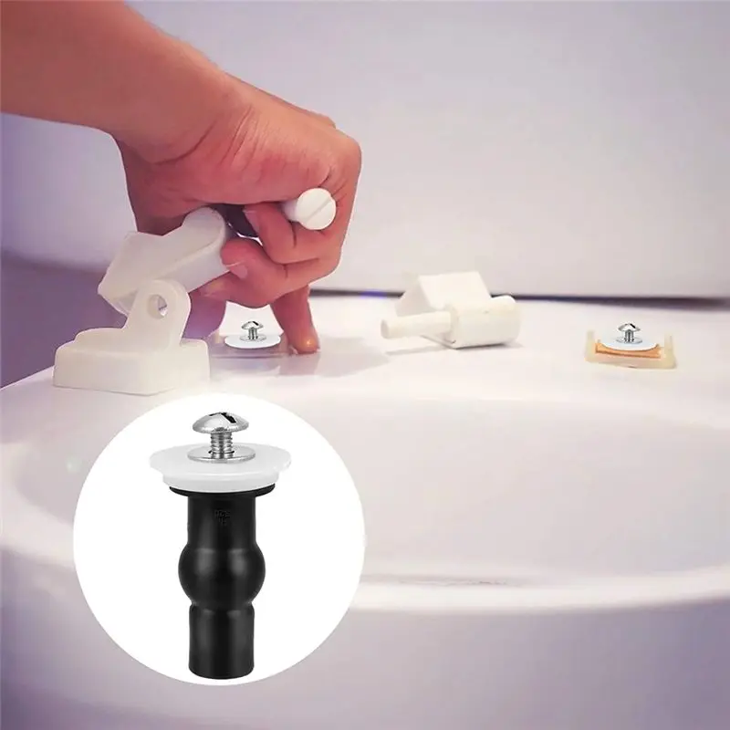 AT29-6X Toilet Seat Screws,Universal Expanding Rubber Screw Top Fixing Hinges Fitting WC Blind Hole Plastic Washers Nut