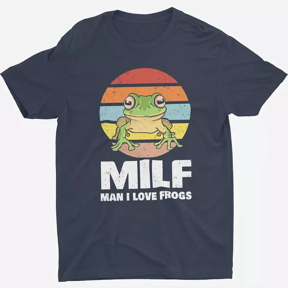 MILF Man I Love Frogs Funny Frog Animal Lover Tee Gift Unisex T-Shirt S-5XL