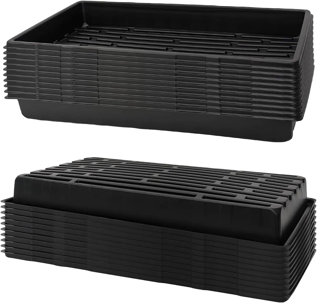 

20 Pack Heavy Duty 1020 Seed Starting Trays No Drain Holes, Reusable for Microgreens, Seedlings, Plant Germination