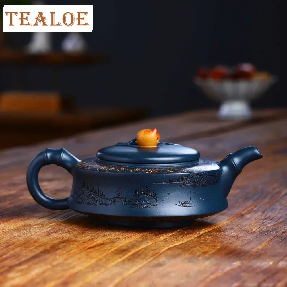 350ml Yixing Purple Clay Teapots Famous Handmade Tea Pot Azurite Clay Beauty Kettle Chinese Zisha Tea Set Teaware Collection