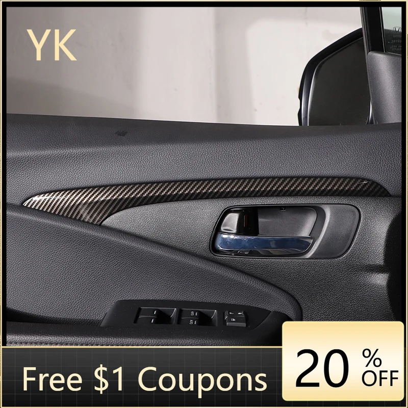 

For Honda Pilot Ridgeline Passport 2016-2022 ABS Car Inner Doors Panel Cover Trim Sticker Interior Car Accessories