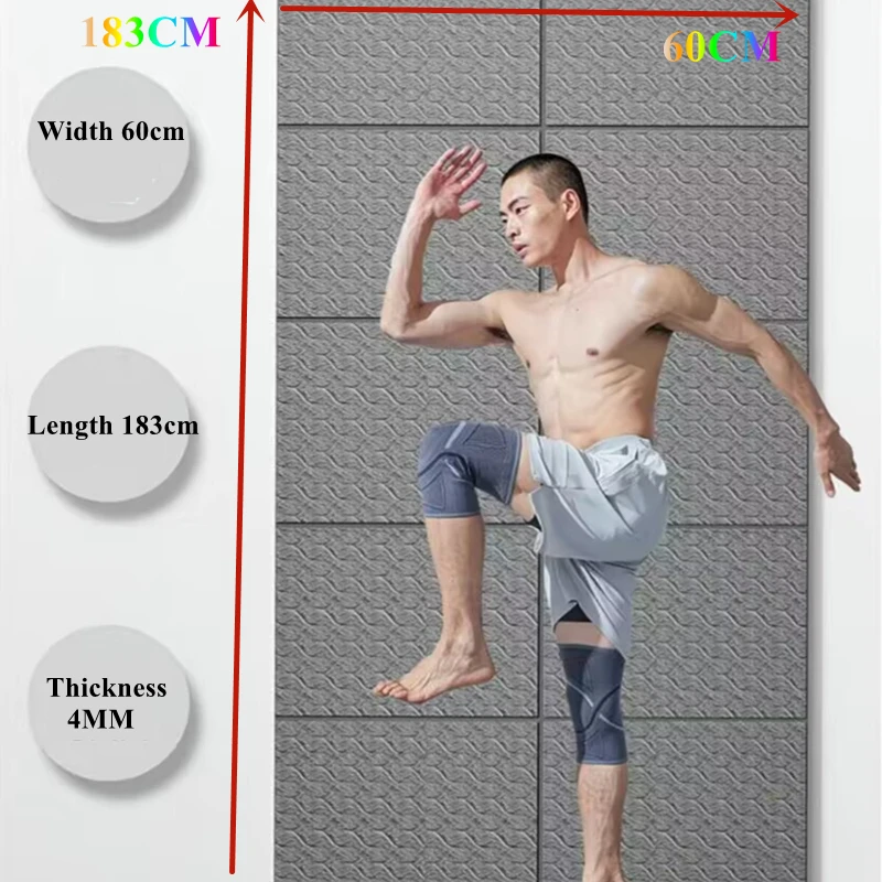 

183x60x0.4cm Non-Slip for Pilates Floor Workouts Foldable Yoga Mat Eco Friendly PVC Folding Travel Fitness Exercise Double Sided