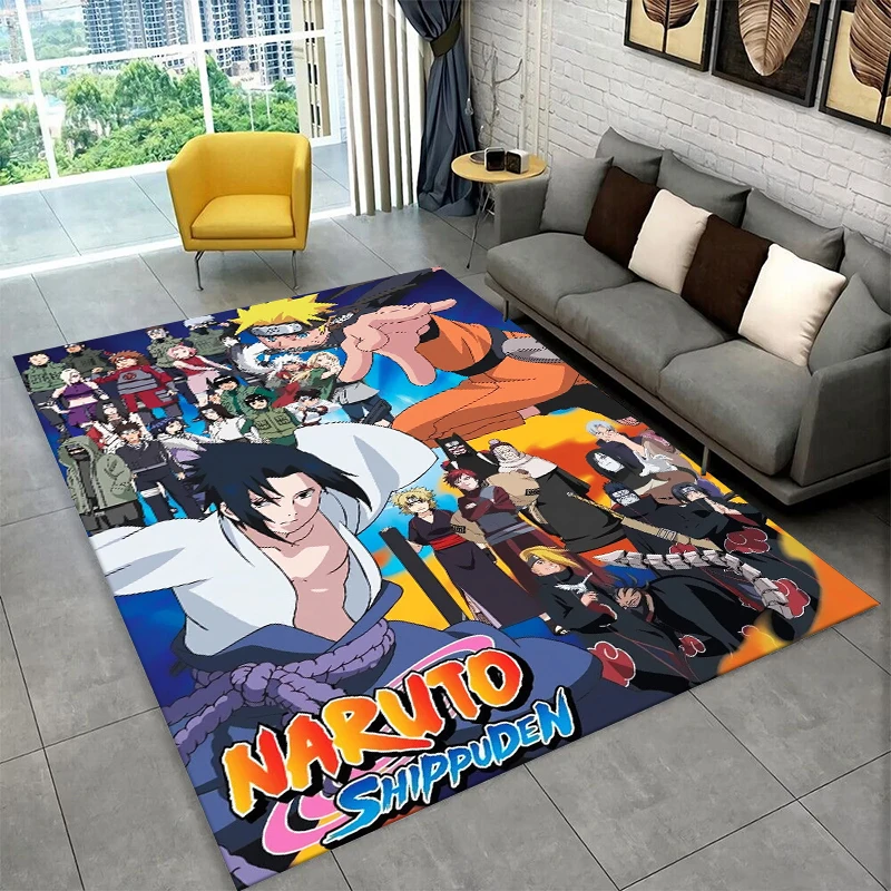Classic Anime N-Naruto Cartoon I-Itachi Non-Slip Area Rug for Living Room Bedroom Playroom,Carpet Floor Mat Home Decor Holiday