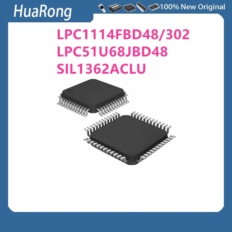5Pcs/Lot LPC1114FBD48/302 LPC1114F LPC51U68JBD48 LPC51U68 SIL1362ACLU SIL1362 QFP-48