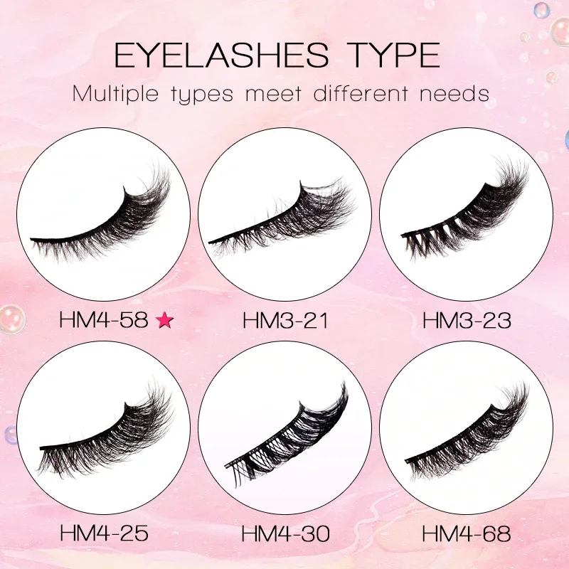 VIPUDA Mink Lashes Cat Eye 7/20Pairs 3D Mink Eyelashes Wing-shaped Eyelashes Fluffy Volume Thick Mink False Eyelashes Elongated