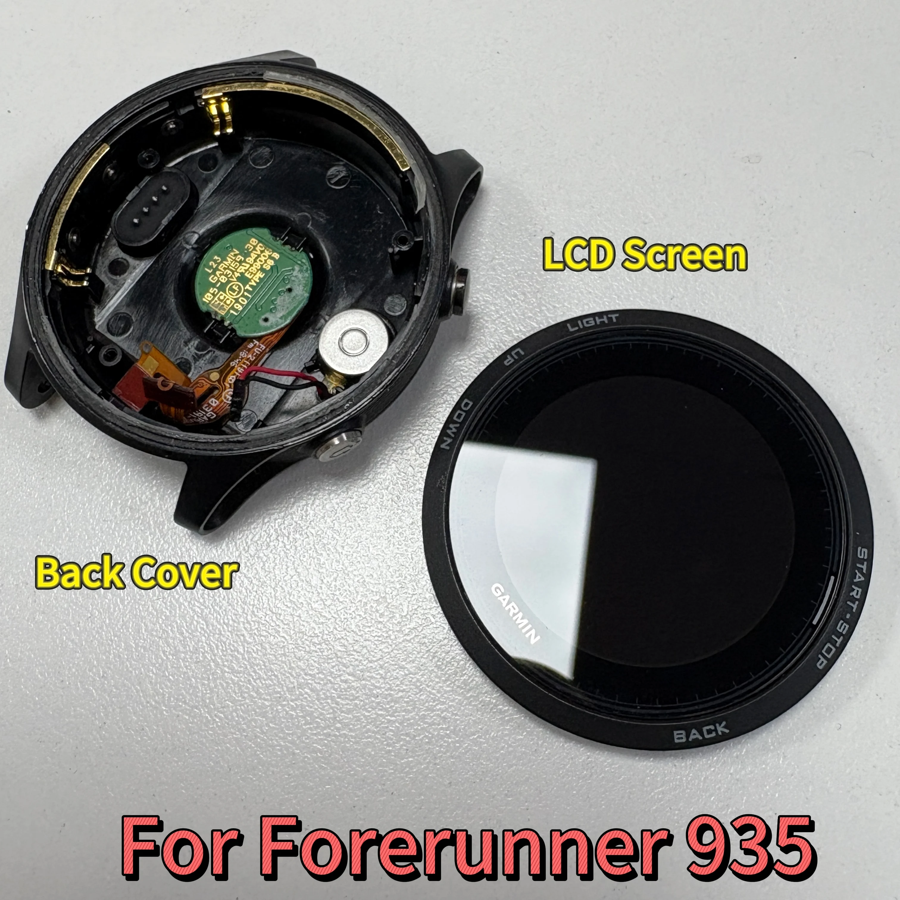 LCD Repair Part For GARMIN Forerunner 935 LCD Screen / Back Cover GPS Handheld Replacement