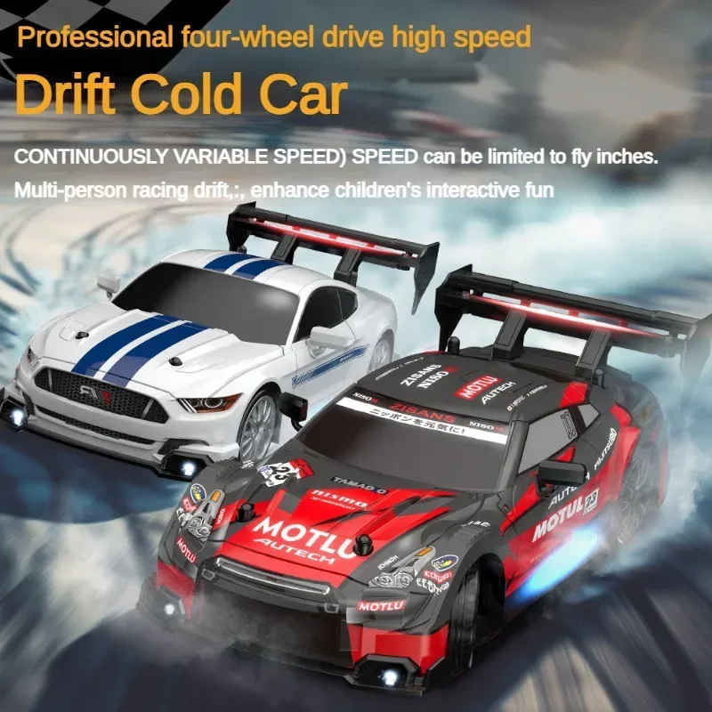 2.4G RC Car 1/14 4WD Drive Racing Drift Car AE86 Off-road Vehicle Toy LED Atmosphere Model RC Drift Remote Control Car