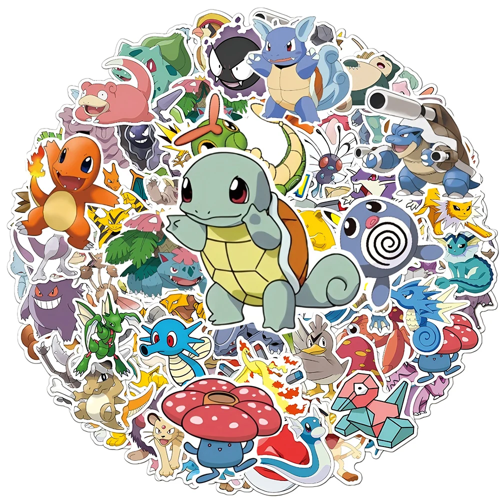 10/30/50/100pcs Funny Anime Pokemon Pikachu Stickers Cute Decoration Sticker Phone Skateboard Luggage Guitar Graffiti Decals Toy