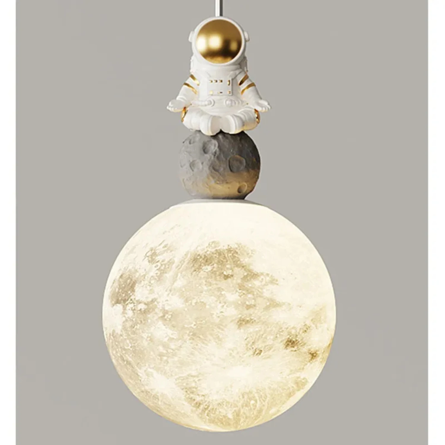 Minimalista Lunar Astronauta Cabeceira Luzes Pingente, Contemporâneo Elegante, Quarto de Crianças, Quarto Pequeno Parede D, Novo