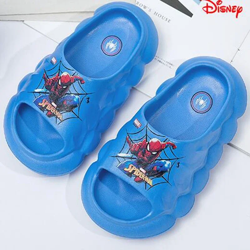 Boys Kids Summer Shoes Girls Home Slippers Toddler Cartoon Spiderman Captain America Beach Bath Sandals Children Indoor Slippers